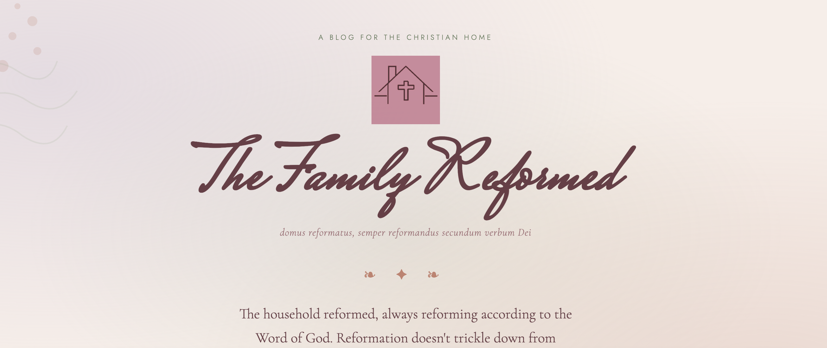The Family Reformed website screenshot